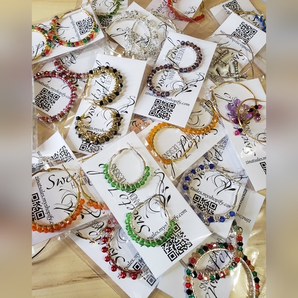 Wholesale Handmade Hoops Bundle of 6 Pieces - Picture 4 of 7